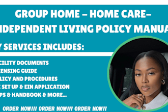 write group home policy manual, home care, independent living, sober home policy