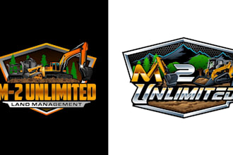 do awesome greatest forestry mulching and excavator logo design in one day