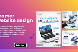build responsive framer website,design framer landingpage,redesign website