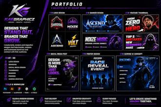 design eye catching social media graphics and gaming banners