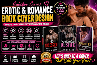 design erotica book cover fantasy romonce book kdp ebook cover design in 24 hour