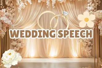 write a heartfelt wedding speech best man speech maid of honor speech or vows