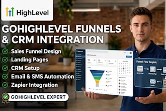 design gohighlevel sales funnels and CRM integration