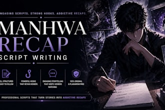 write and create you engaging manhwa recap scripts