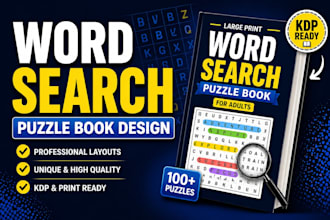 create custom word search puzzle book for amazon KDP