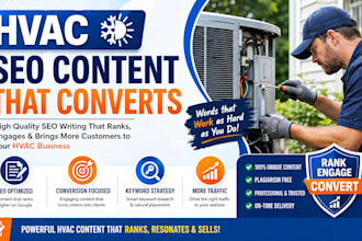 be your professional seo content writer hvac website content  writer