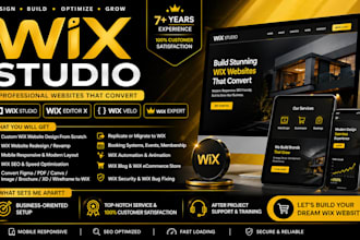 design, redesign a modern wix website with wix studio, editor x, wix store, seo