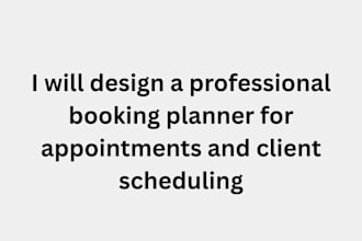 design a professsional booking planner for appointments
