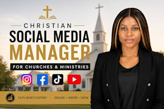 christian social media manager for church instagram youtube facebook tiktok acct