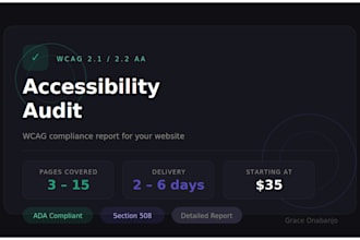 do a wcag accessibility audit for your website and provide a detailed rep