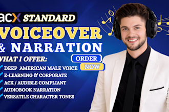 be your male elearning voiceover character, acx audible, audiobook narrator