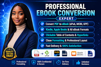 convert PDF to epub, word to epub, pdf to kindle ebook