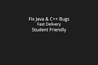 fix your java or cplusplus code bugs and errors fast