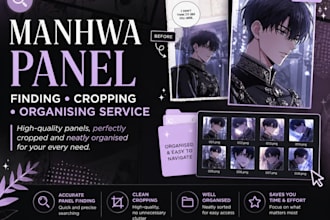 crop, organise and find manhwa panels for recap videos