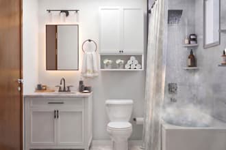 design a luxury 3d bathroom interior rendering
