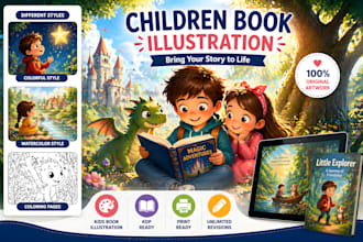 children story book illustration children story children story book illustration