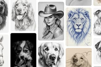 draw a realistic pencil sketch, face sketch, portrait sketch