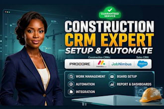 automate procore salesforce monday and jobnimbus CRM for your construction