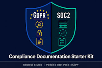 write gdpr privacy policy and soc2 compliance docs for your saas startup