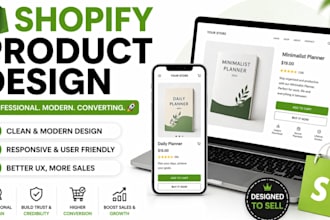design shopify digital product pages