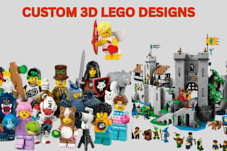 design a 3d lego design set moc spaceship robot toy car ship bike truck technic