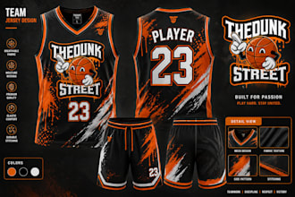 design professional custom sports jersey, basketball uniform, esports team kit