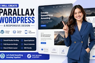 create parallax wordpress website and responsive website