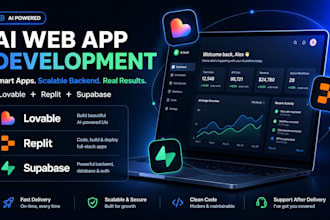 build ai web app with lovable, replit and supabase backend