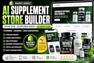 ai supplement store builder peptide store ai supplement website ai shopify store