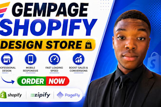 make shopify product landing page with pagefly or gempages
