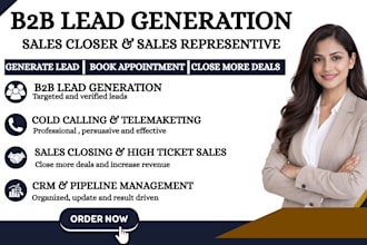 be sales closer high ticket sales cold calling sales representative sales closer