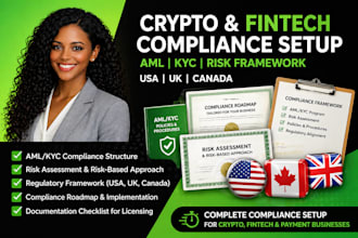 set up crypto, fintech compliance, aml kyc and regulatory framework