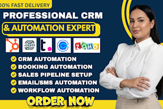 hubspot crm automation sales pipeline jobber teamwork zoho crm calendly booking