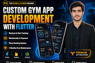 develop a fitness app, gym app, workout app for android and ios with ai fearture