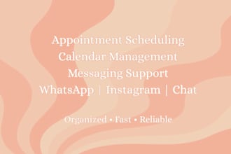 handle appointment scheduling and calendar management