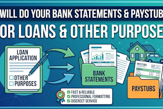 do your bank statements and audit for loans and other purposes