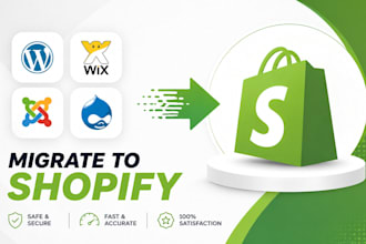 transfer copy clone website data from wix joomla drupal wordpress to shopify