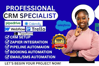 setup salesforce crm data migration calendly integration trello automation