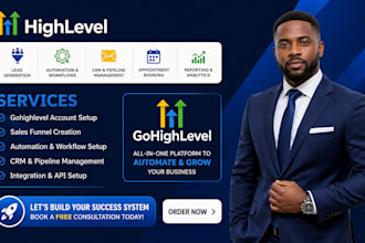setup ghl gohighlevel sales funnel gohighlevel expert ghl automation