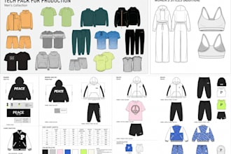 make tech pack  active wears set, gym wears for production