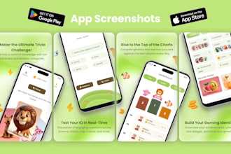 design aso app screenshots for play store and app store seo