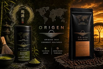 design coffee tea logo and packaging branding