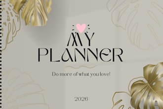 design a digital planner for productivity, adhd, accountability and goal setting