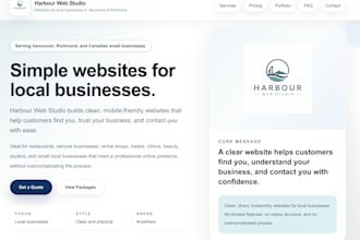 build a clean responsive website for your local business