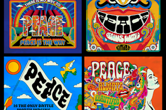 create trippy psychedelic surrealistic visionary art for album cover or poster