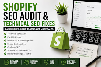 do shopify SEO audit and fix technical issues robotstxt