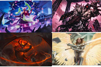 design print ready playmats for custom tcg layout and any trading card games