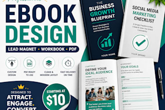 design professional ebook, lead magnet and PDF workbook