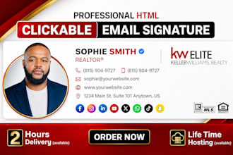 create professional clickable html email signatures custom html email signature