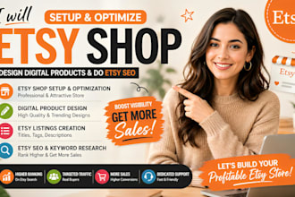 setup etsy shop etsy digital product design etsy digital product listing etsyseo